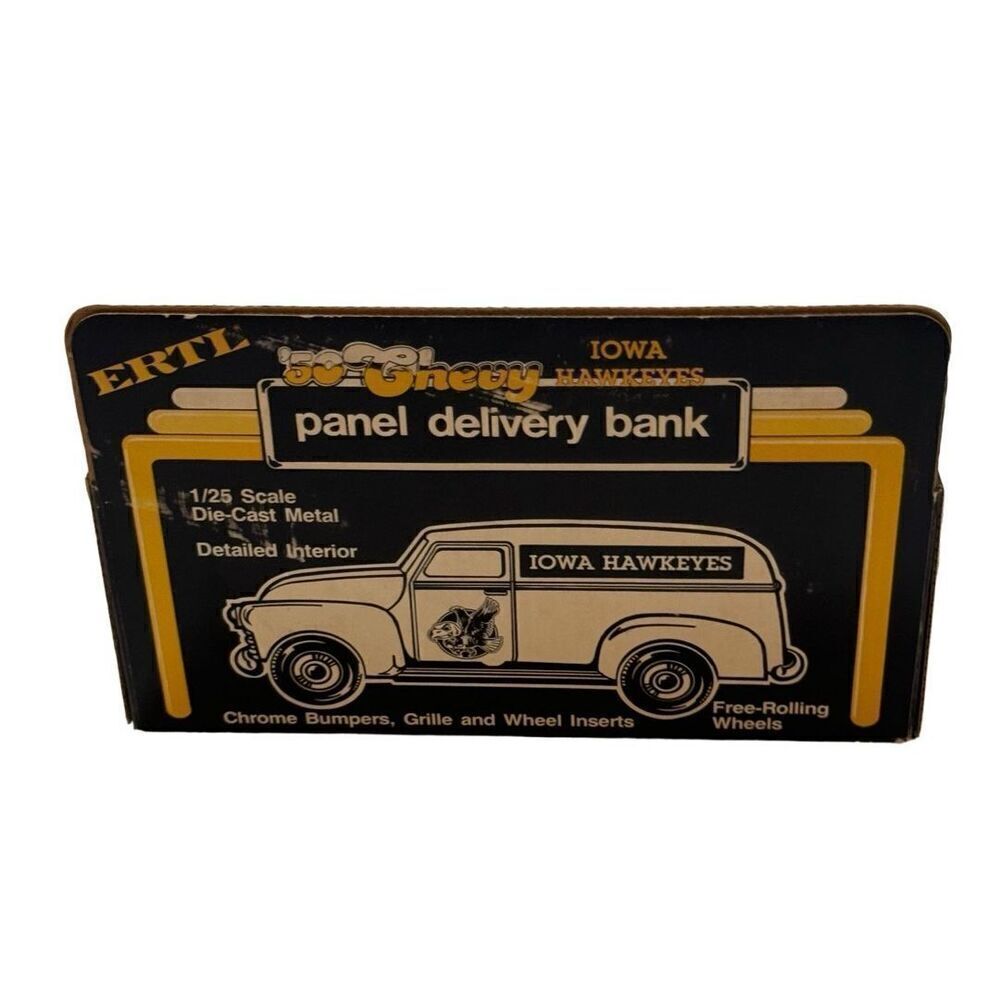 '50 CHEVY IOWA HAWEYES PANEL DELIVERY CAST IRON BANK TRUCK - Picture 4 of 12